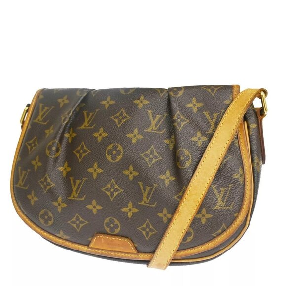 LOUIS VUITTON Menilmontant PM Shoulder Bag Monogram Leather BN M40474 72ED306 - Picture 1 of 16